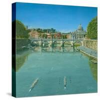 Rowing on the Tiber Rome-Richard Harpum-Stretched Canvas