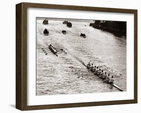 Rowing, Oxford V Cambridge Boat Race, 1928-null-Framed Premium Photographic Print