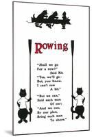 Rowing Poem About Cats-null-Mounted Art Print