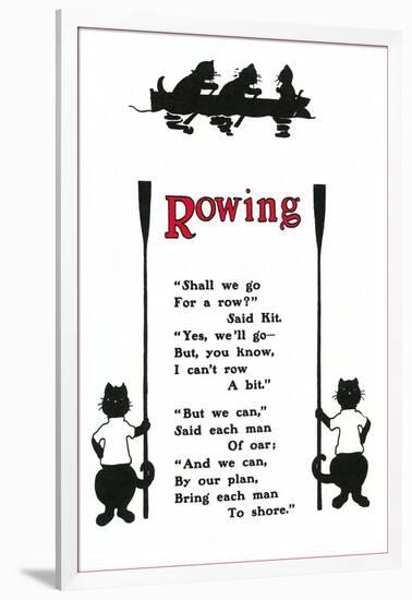 Rowing Poem About Cats-null-Framed Art Print