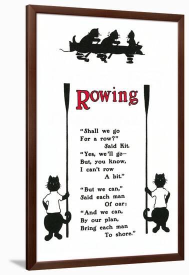 Rowing Poem About Cats-null-Framed Art Print