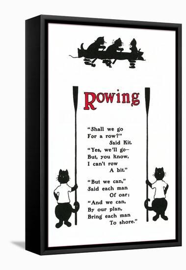 Rowing Poem About Cats-null-Framed Stretched Canvas
