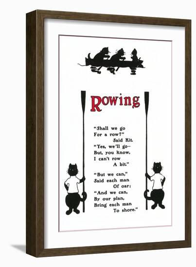 Rowing Poem About Cats-null-Framed Art Print