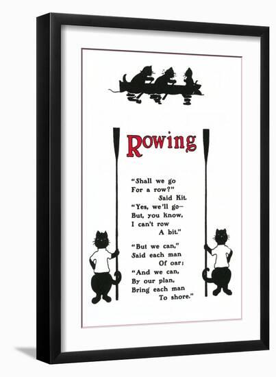 Rowing Poem About Cats-null-Framed Art Print