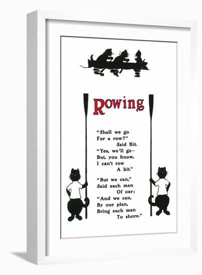 Rowing Poem About Cats-null-Framed Art Print