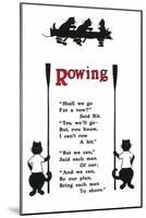 Rowing Poem About Cats-null-Mounted Art Print
