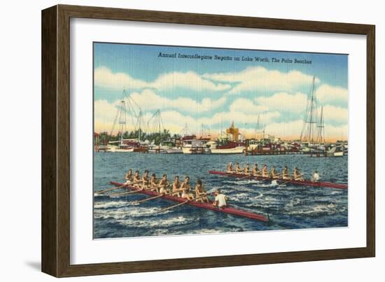 Rowing Regatta, Palm Beach, Florida-null-Framed Art Print