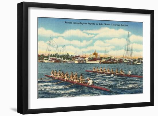 Rowing Regatta, Palm Beach, Florida-null-Framed Art Print