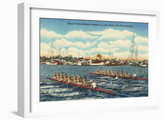 Rowing Regatta, Palm Beach, Florida-null-Framed Art Print