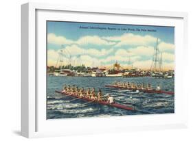 Rowing Regatta, Palm Beach, Florida-null-Framed Art Print