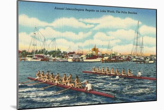 Rowing Regatta, Palm Beach, Florida-null-Mounted Art Print