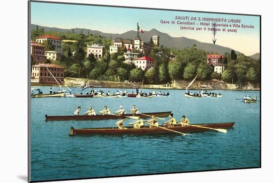 Rowing Regatta-null-Mounted Premium Giclee Print