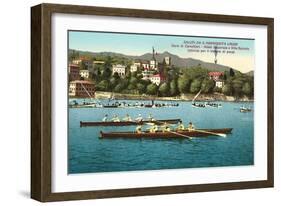 Rowing Regatta-null-Framed Art Print