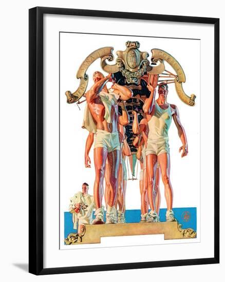 "Rowing Team,"August 6, 1932-Joseph Christian Leyendecker-Framed Giclee Print