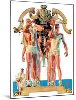 "Rowing Team,"August 6, 1932-Joseph Christian Leyendecker-Mounted Giclee Print