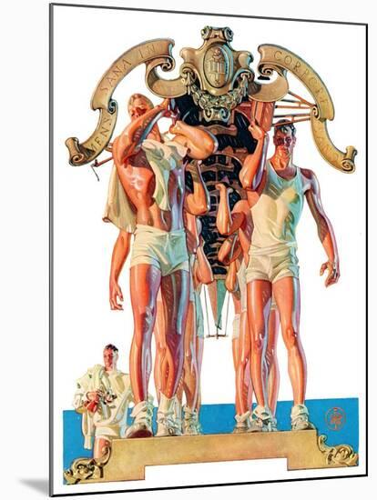 "Rowing Team,"August 6, 1932-Joseph Christian Leyendecker-Mounted Giclee Print