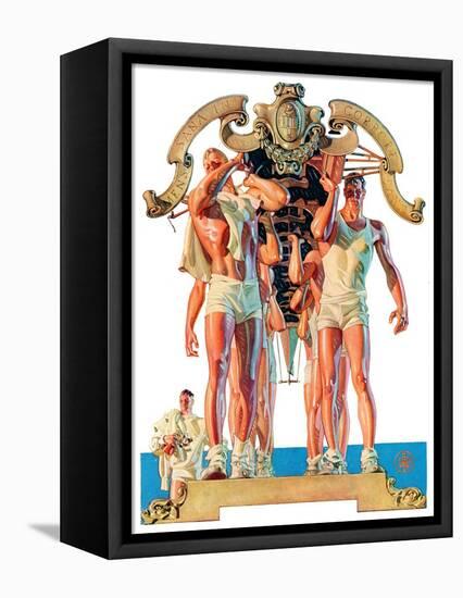 "Rowing Team,"August 6, 1932-Joseph Christian Leyendecker-Framed Stretched Canvas