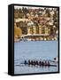 Rowing Team on Lake Union, Seattle, Washington State, United States of America, North America-Christian Kober-Framed Stretched Canvas