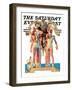 "Rowing Team," Saturday Evening Post Cover, August 6, 1932-Joseph Christian Leyendecker-Framed Giclee Print