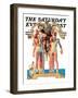 "Rowing Team," Saturday Evening Post Cover, August 6, 1932-Joseph Christian Leyendecker-Framed Premium Giclee Print