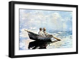 Rowing the Boat, 1880-Winslow Homer-Framed Giclee Print