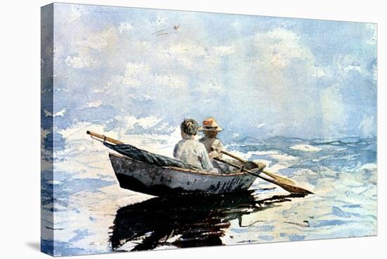 Rowing the Boat, 1880-Winslow Homer-Stretched Canvas