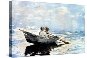 Rowing the Boat, 1880-Winslow Homer-Stretched Canvas