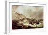 Rowing to Rescue Shipwrecked Sailors off the Northumberland Coast-John Wilson Carmichael-Framed Giclee Print