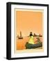 Rowing To Shore-Maud & Miska Petersham-Framed Art Print