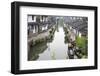 Rowing Wupeng boat on the Grand Canal, Shaoxing, Zhejiang Province, China-Keren Su-Framed Photographic Print