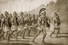 A Macedonian Phalanx, Illustration from 'Hutchinson's History of the Nations', 1915-Rowlandson-Giclee Print