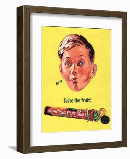 Rowntree's, Fruit Gums Sweets, UK, 1950-null-Framed Giclee Print