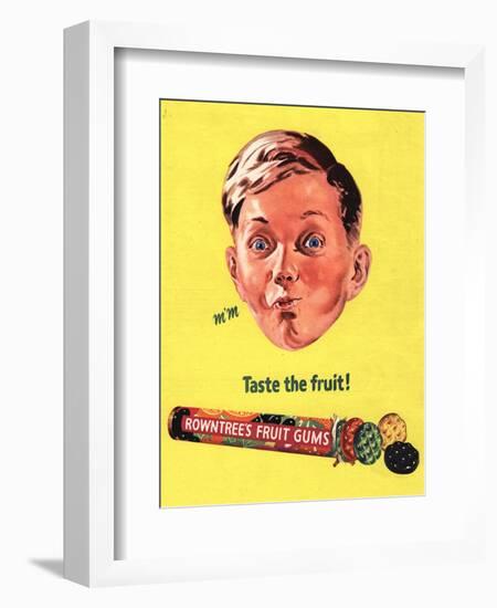 Rowntree's, Fruit Gums Sweets, UK, 1950-null-Framed Giclee Print