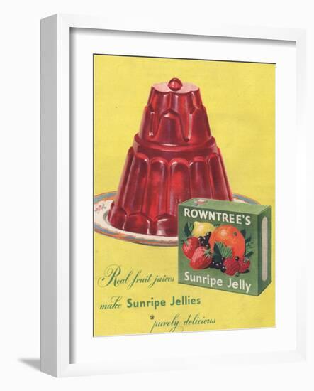 Rowntree's, Jelly, Desserts, UK, 1950-null-Framed Giclee Print