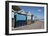 Rows of Beach Huts on the Dorset Coastline in Bournemouth. Traditional Beach Huts-Natalie Tepper-Framed Photo