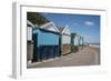 Rows of Beach Huts on the Dorset Coastline in Bournemouth. Traditional Beach Huts-Natalie Tepper-Framed Photo