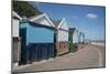 Rows of Beach Huts on the Dorset Coastline in Bournemouth. Traditional Beach Huts-Natalie Tepper-Mounted Photo