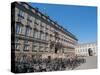 Rows of bicycles outside the Christiansborgs Palace, home of the Danish Parliament, Copenhagen-Jean Brooks-Stretched Canvas