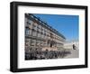 Rows of bicycles outside the Christiansborgs Palace, home of the Danish Parliament, Copenhagen-Jean Brooks-Framed Photographic Print