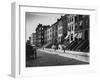 Rows of Brownstone Apartment Buildings, Some with Striped Awnings, on 88th St. Near Amsterdam Ave-Wallace G^ Levison-Framed Photographic Print