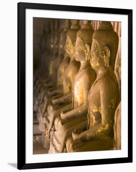 Rows of Buddha Statues, Wat Si Saket, Vientiane, Laos-Michele Falzone-Framed Photographic Print