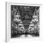 Rows of Chandeliers Hanging in the Grand Lobby of the Paris Opera House-null-Framed Photographic Print