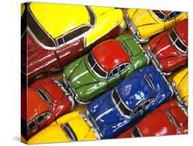 Rows of Colourful Model Traditional American Cars For Sale to Tourists, Old Havana, Cuba-Martin Child-Stretched Canvas