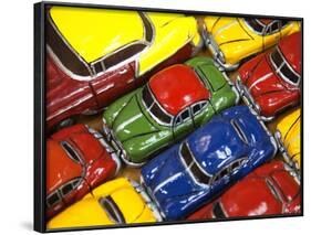 Rows of Colourful Model Traditional American Cars For Sale to Tourists, Old Havana, Cuba-Martin Child-Framed Photographic Print