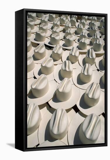 Rows of Cowboy Hats-Danny Lehman-Framed Stretched Canvas