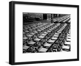 Rows of Finished Jeeps Churned Out in Mass Production for War Effort as WWII Allies-Dmitri Kessel-Framed Premium Photographic Print