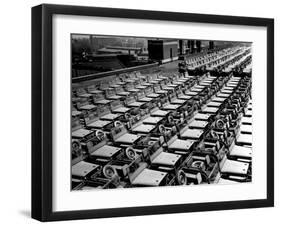 Rows of Finished Jeeps Churned Out in Mass Production for War Effort as WWII Allies-Dmitri Kessel-Framed Photographic Print