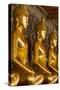 Rows of Gold Buddha Statues, Wat Suthat Temple, Bangkok, Thailand, Southeast Asia, Asia-Stephen Studd-Stretched Canvas