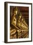 Rows of Gold Buddha Statues, Wat Suthat Temple, Bangkok, Thailand, Southeast Asia, Asia-Stephen Studd-Framed Photographic Print