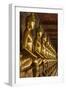 Rows of Gold Buddha Statues, Wat Suthat Temple, Bangkok, Thailand, Southeast Asia, Asia-Stephen Studd-Framed Photographic Print